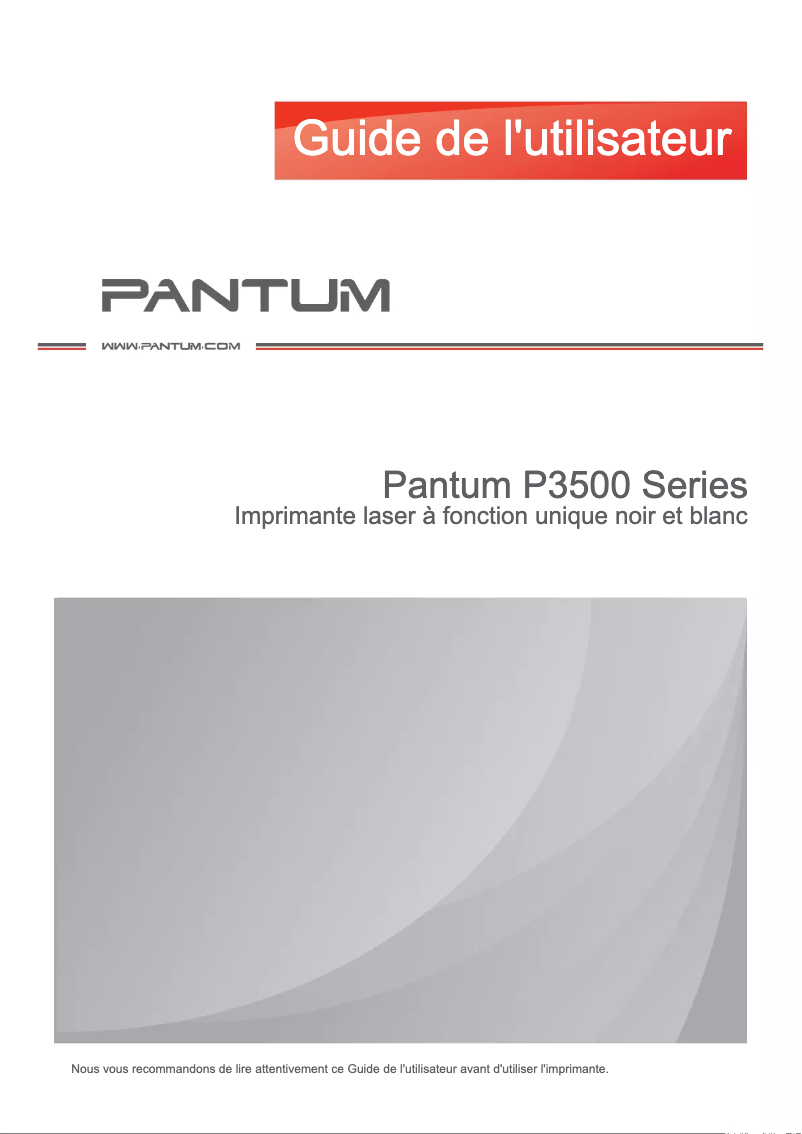 First page image of the manual for P3500DW