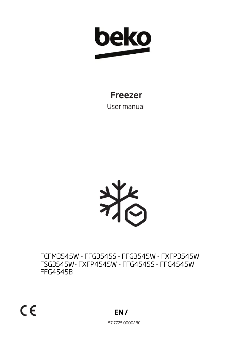 Page 1 of the manual User Manual Beko FFG4545B