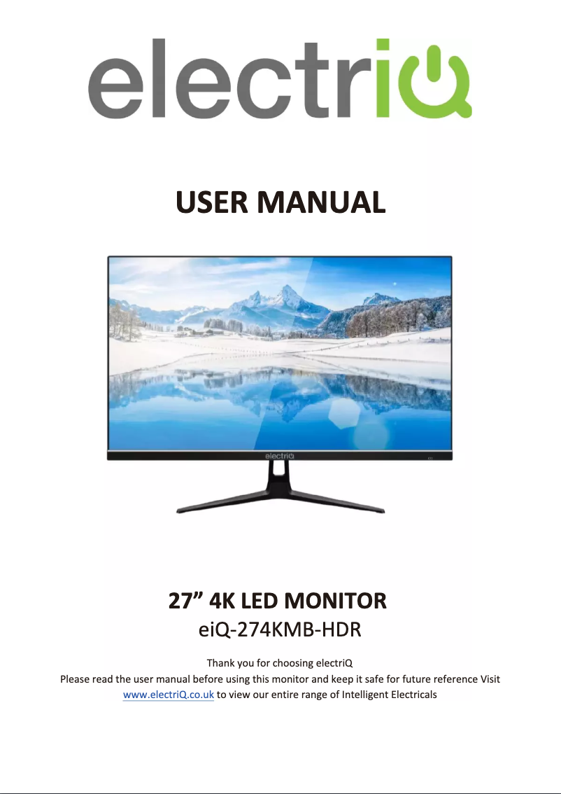 First page image of the manual for eiQ-274KMB