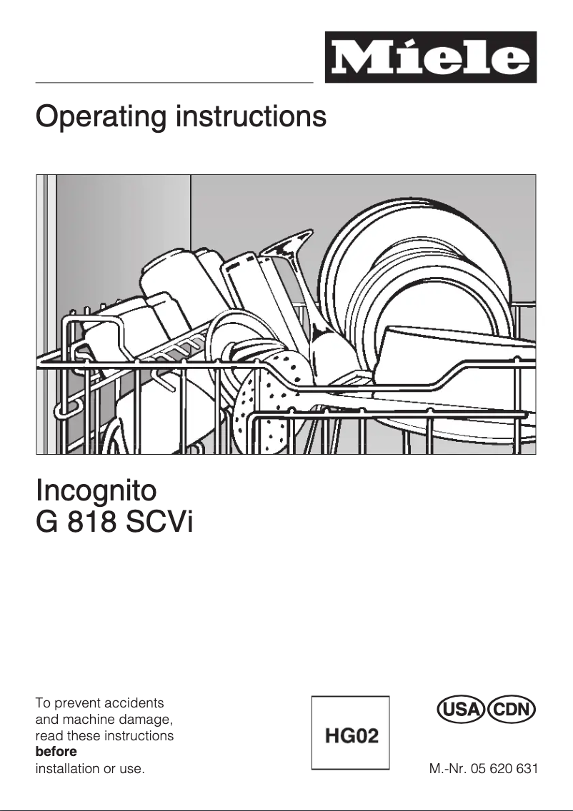 Page 1 of the manual User Manual Miele G 818 SCVI