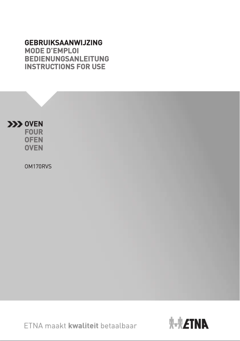 First page image of the manual for OM170RVS