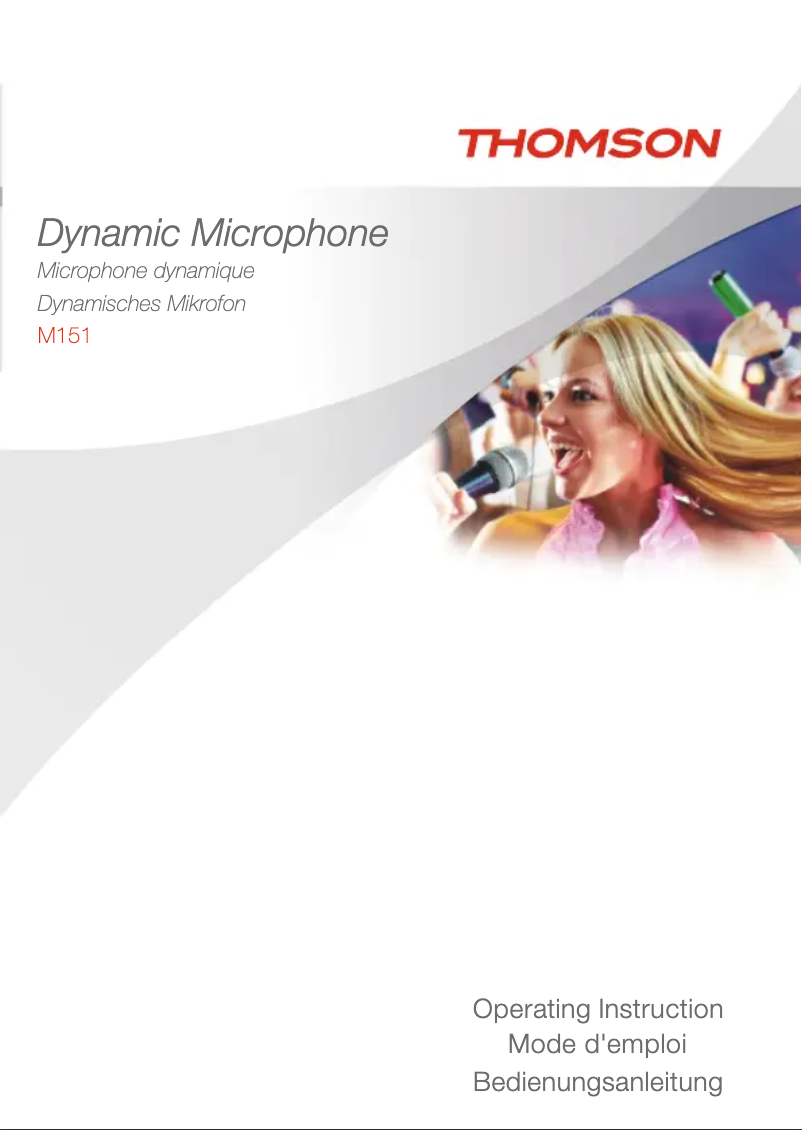 Page 1 of the manual User Manual Thomson M151