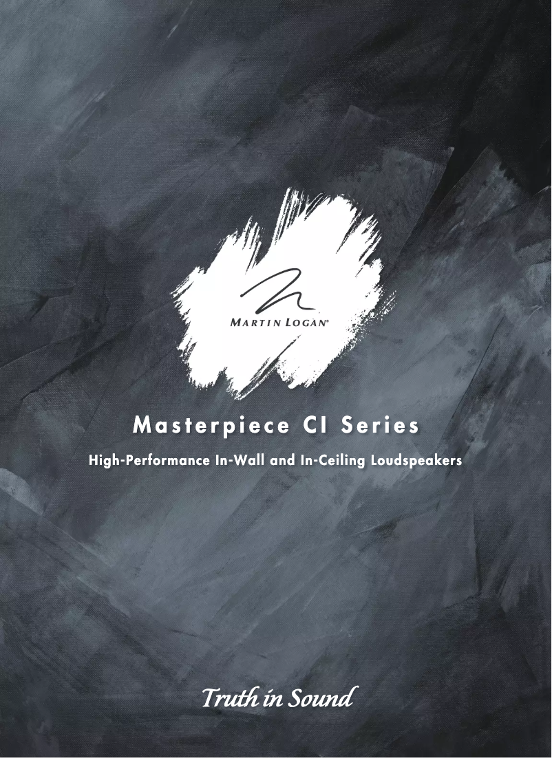 Page 1 of the manual Brochure Martin Logan Tribute 5XW