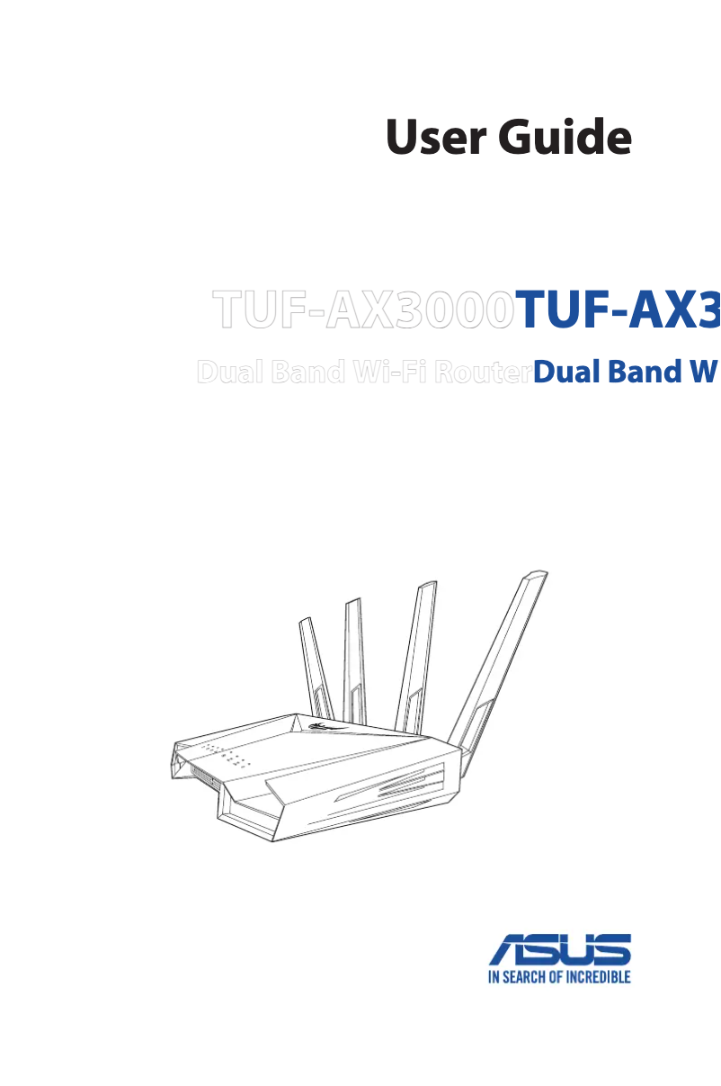 First page image of the manual for TUF Gaming TUF-AX3000