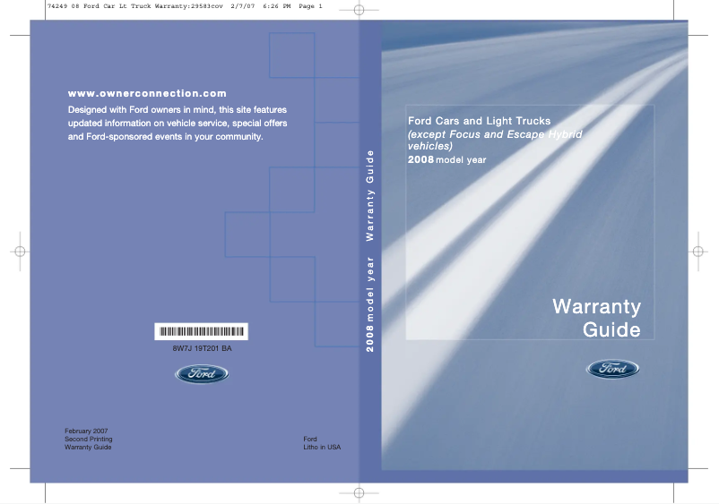 First page image of the manual for E-150 (2008)