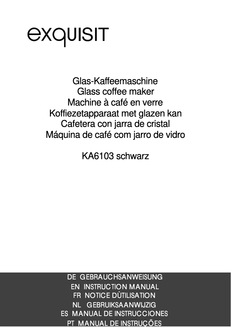 Page 1 of the manual User Manual Exquisit KA6103 swi