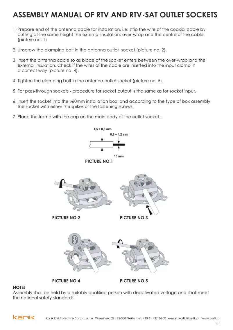 Page 1 of the manual User Manual Karlik 1DRSO-3