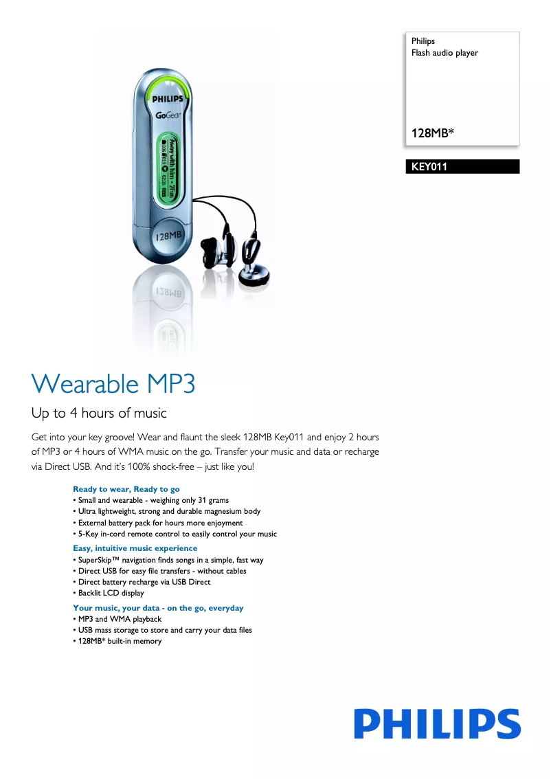 First page image of the manual for Key 011