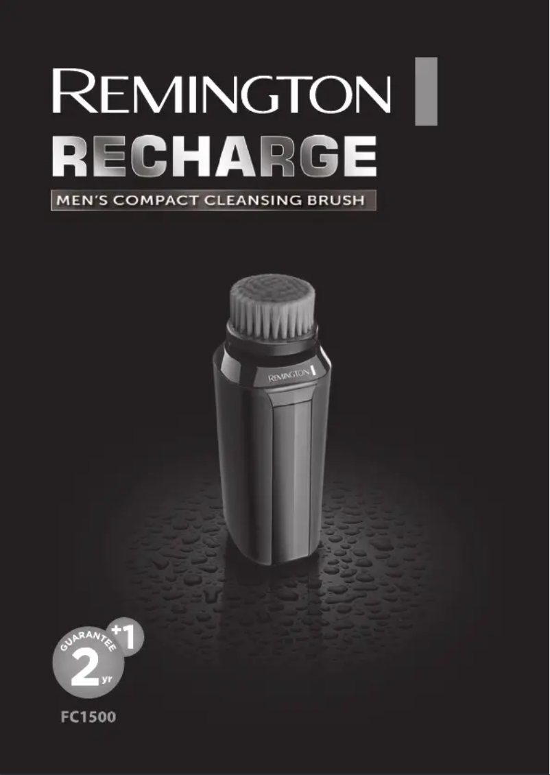 Page 1 of the manual User Manual Remington RECHARGE Compact Cleansing FC1500