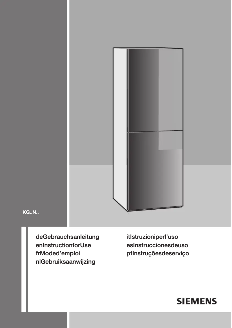 Page 1 of the manual Instruction Manual Siemens KG 36NS20