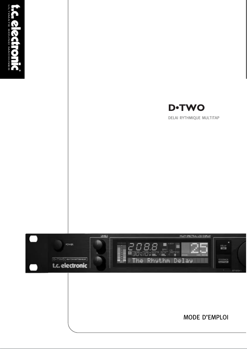Page 1 of the manual User Manual TC Electronic D-TWO