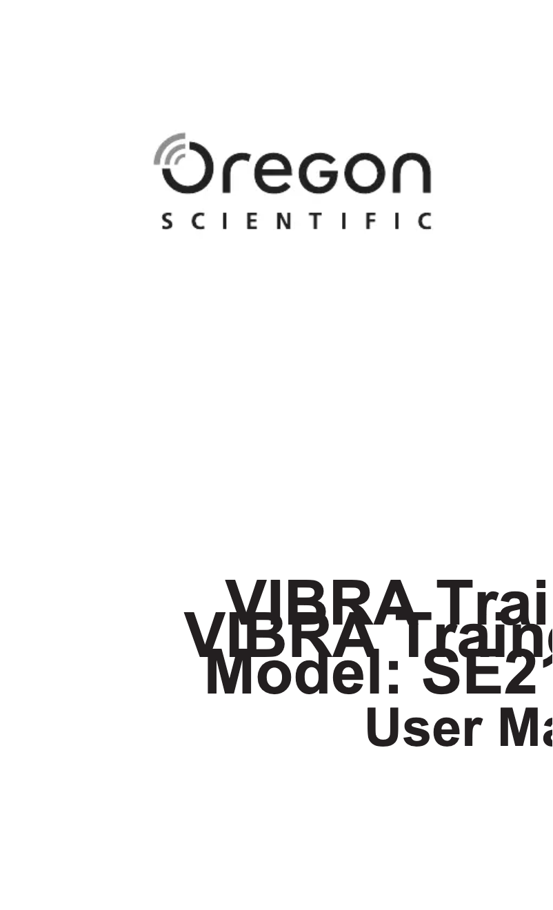 First page image of the manual for SE233