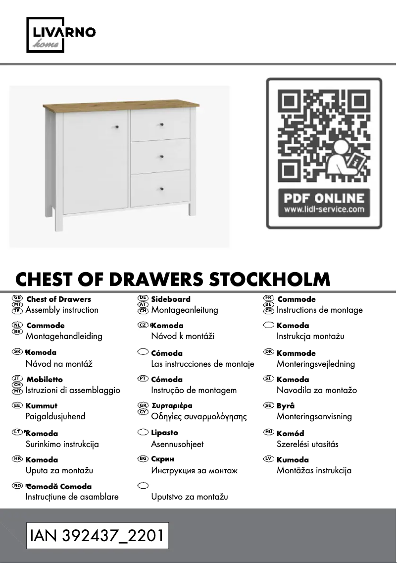 First page image of the manual for IAN 392437