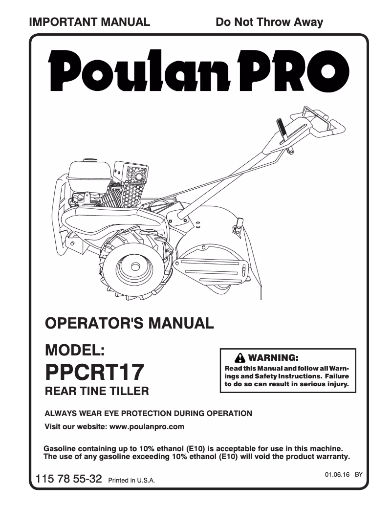First page image of the manual for PPCRT17