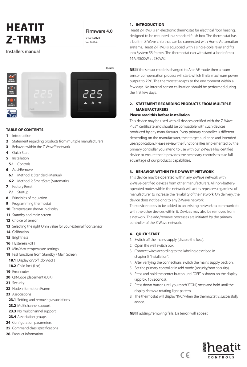 First page image of the manual for Z-TRM3