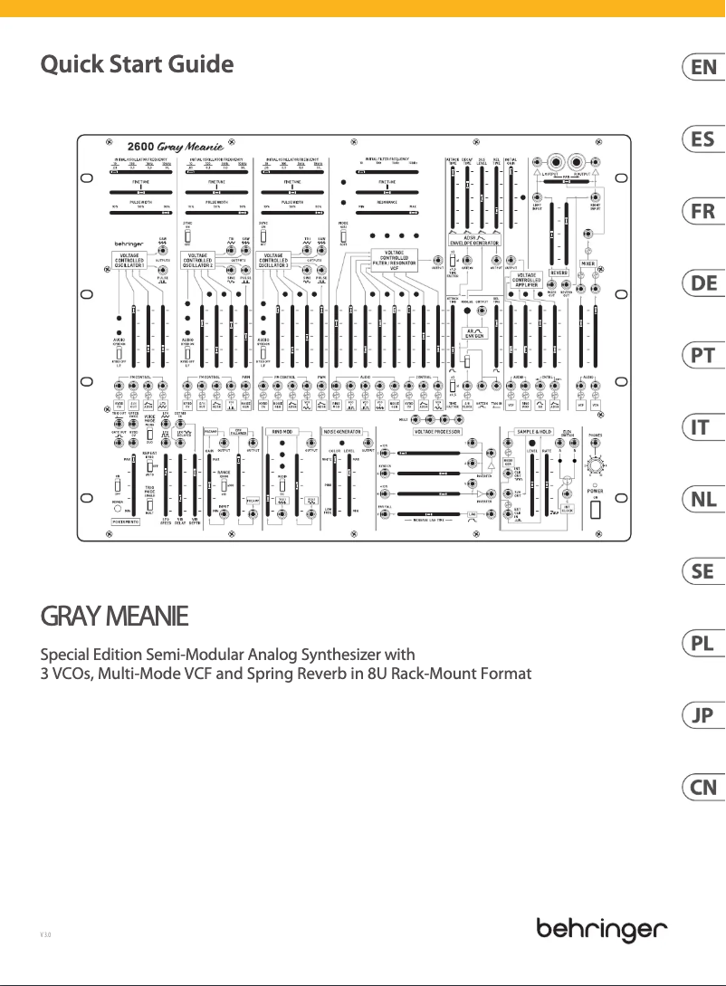 First page image of the manual for 2600 Gray Meanie