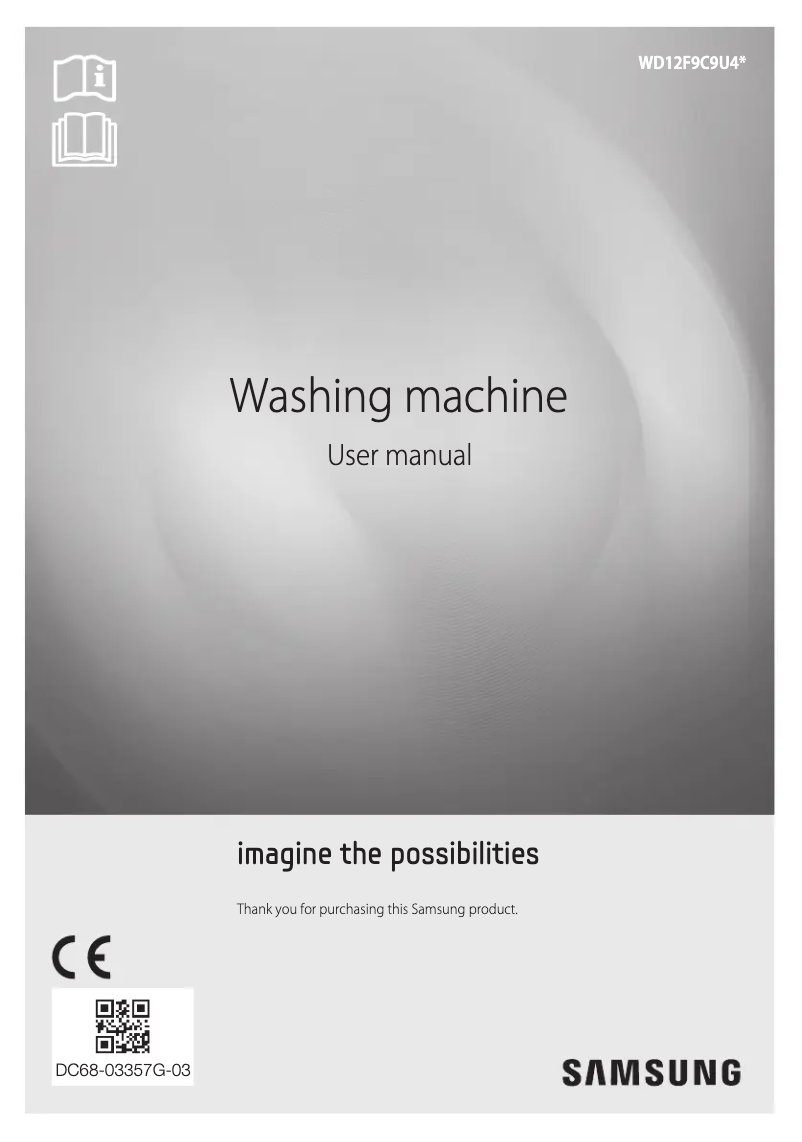 Page 1 of the manual User Manual Samsung WD12F9C9U4X