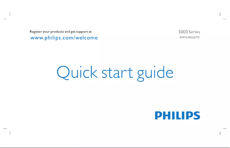 First page image of the manual for 43PFA3002S