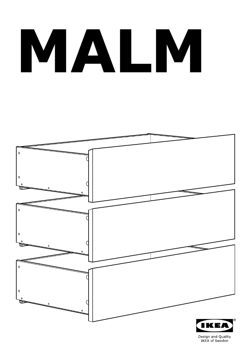 Page 1 of the manual User Manual Ikea MALM 303.546.60