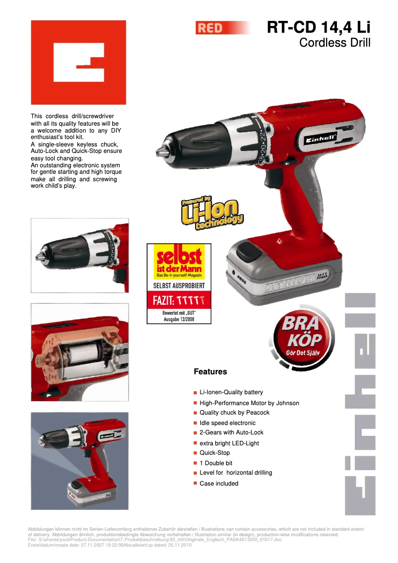 First page image of the manual for RT-CD 14,4 Li