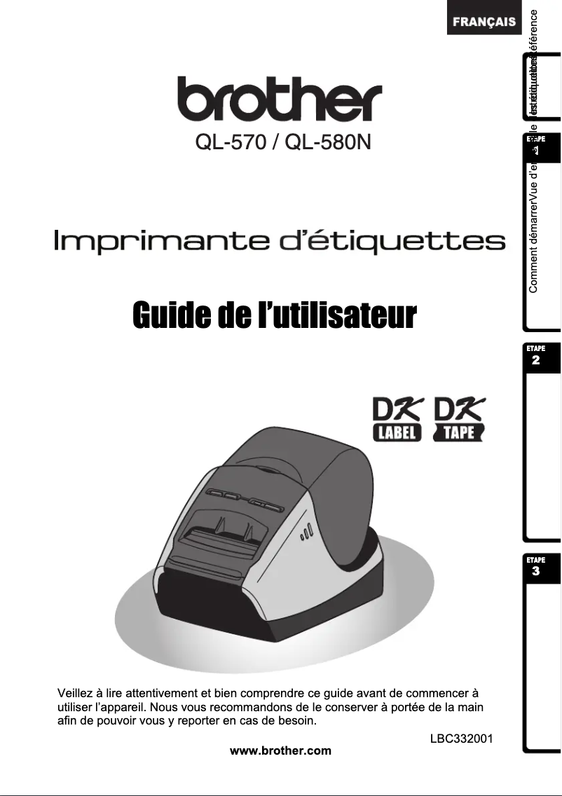 First page image of the manual for QL-580N