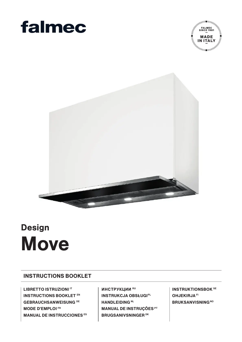 Page 1 of the manual User Manual Falmec Move