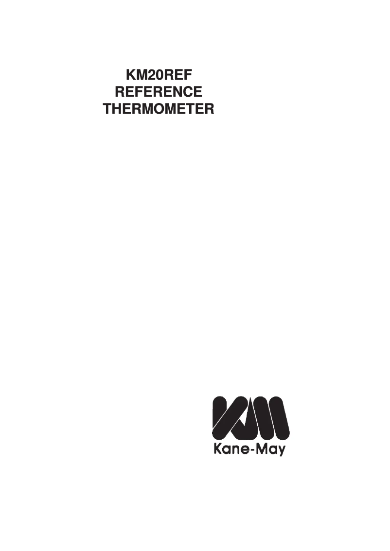 First page image of the manual for KM20REF