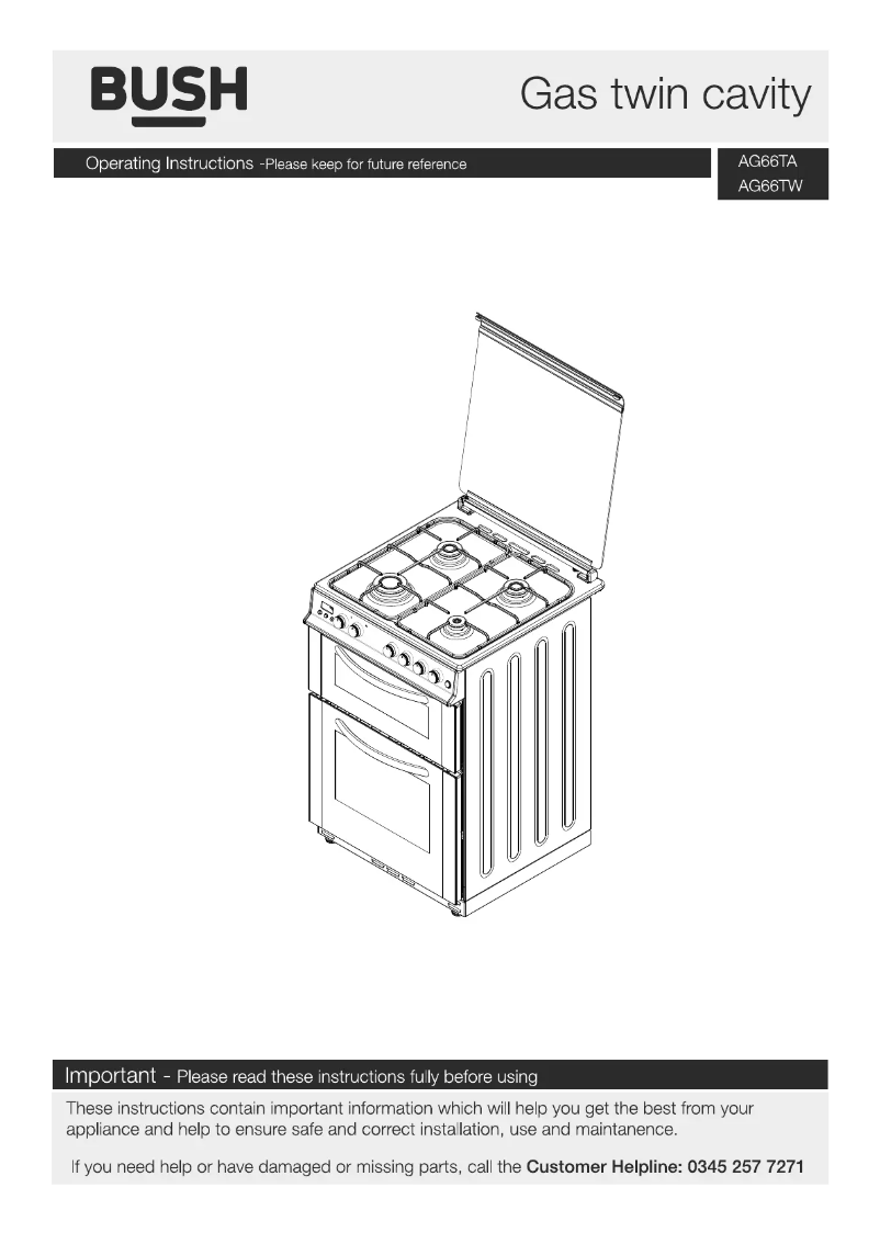 First page image of the manual for AG66TA