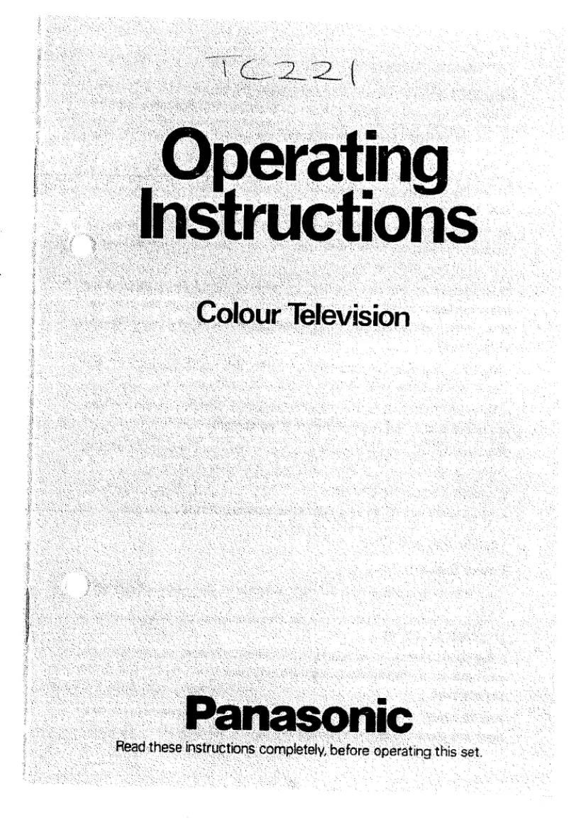 First page image of the manual for TC-221