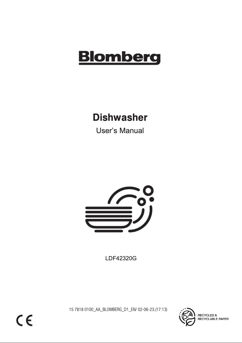 First page image of the manual for LDF42320G