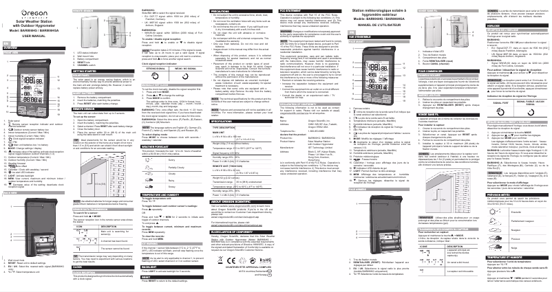First page image of the manual for BAR 806HG