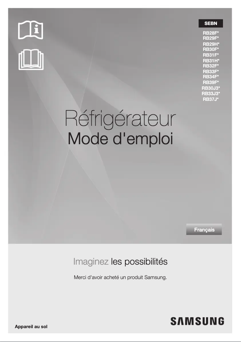 Page 1 of the manual User Manual Samsung RB31HSR2DSA1EF