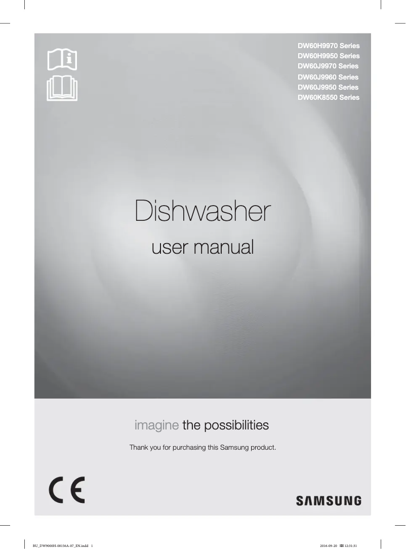 Page 1 of the manual Instruction Manual Samsung DW60HDK70US/EF