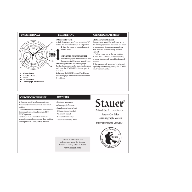 Page 1 of the manual User Manual Stauer 35771