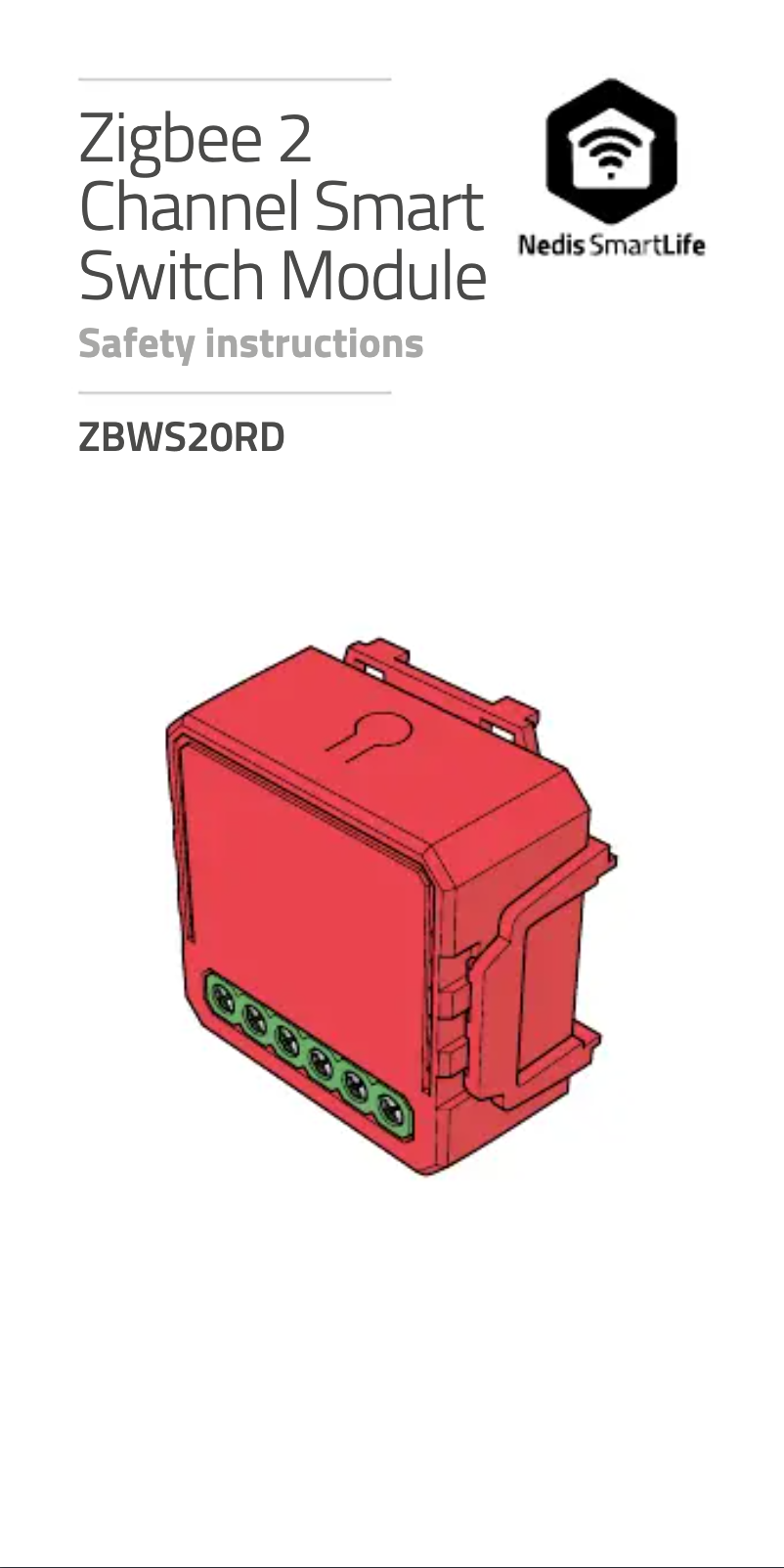 First page image of the manual for ZBWS20RD