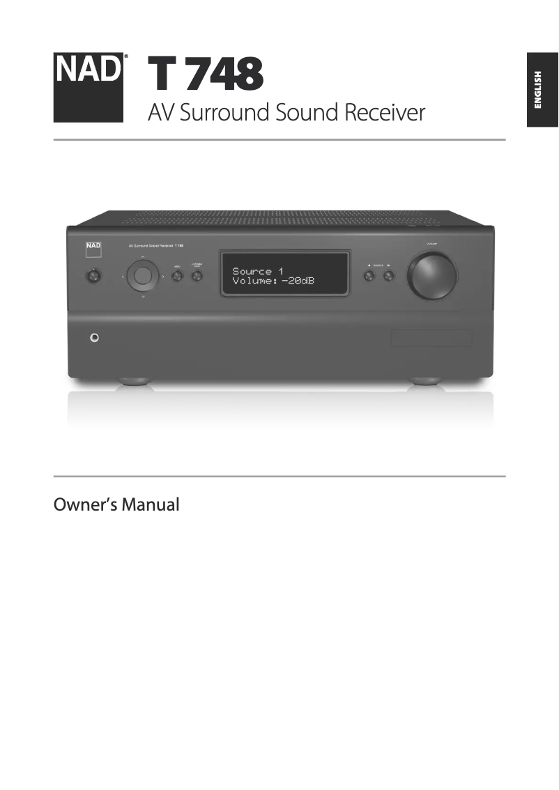 First page image of the manual for T748