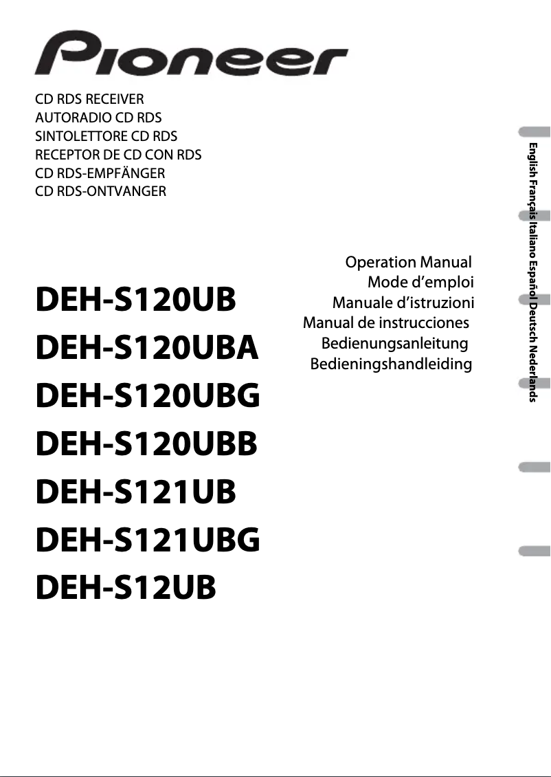 First page image of the manual for DEH-S120UBG