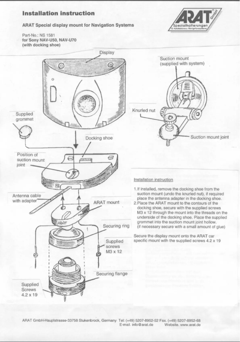 First page image of the manual for NS1581