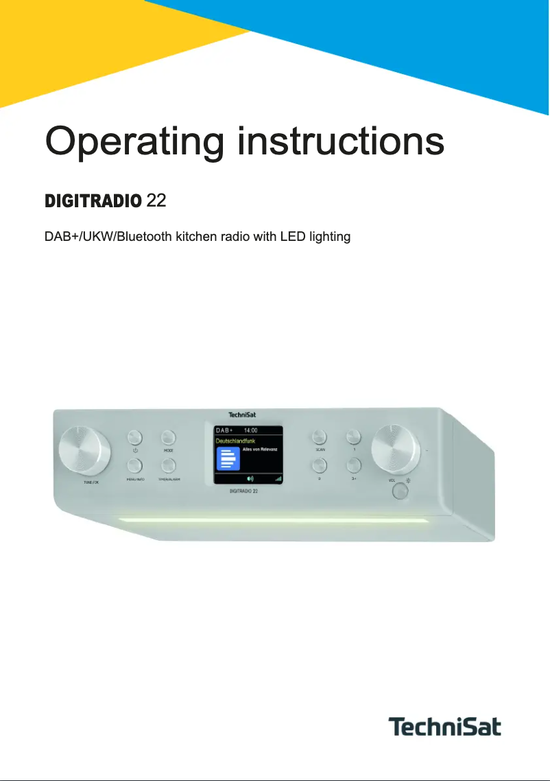 First page image of the manual for Digitradio 22