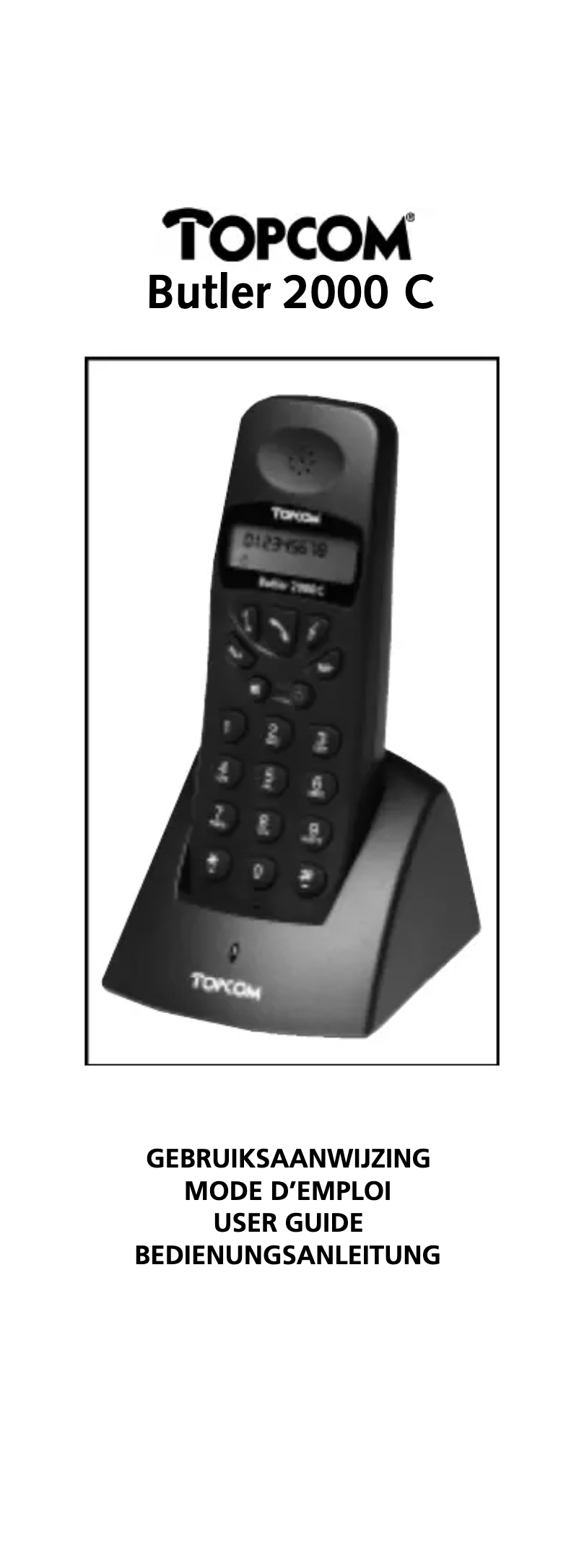 Page 1 of the manual User Manual Topcom Butler 2000 C