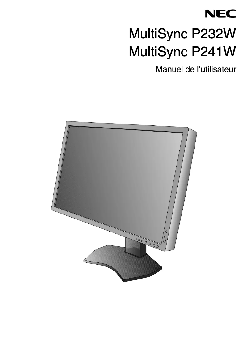 First page image of the manual for SpectraView 232