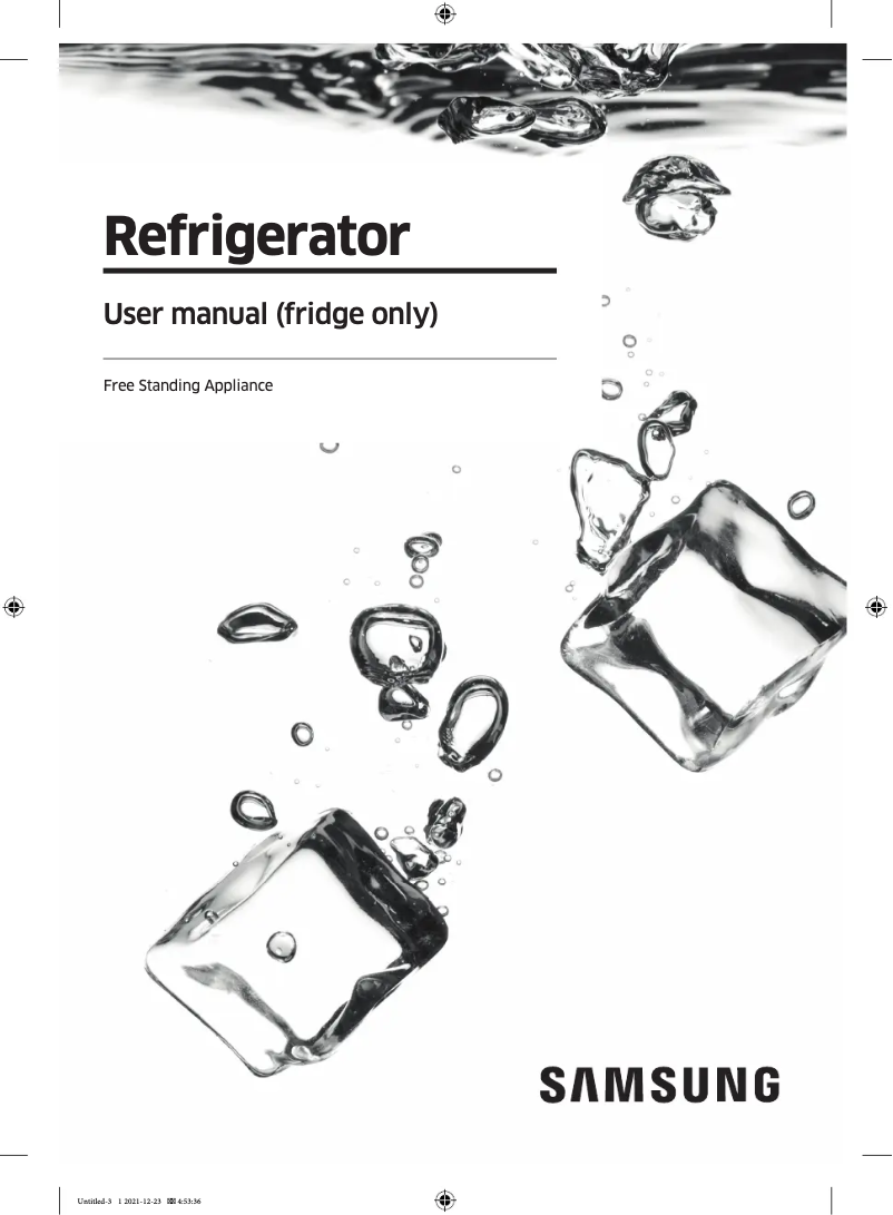 Page 1 of the manual User Manual Samsung SRP405RW