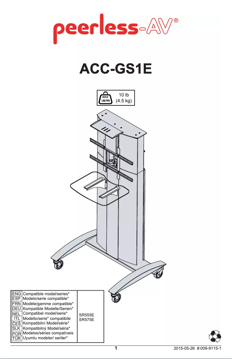 Page 1 of the manual User Manual Peerless-AV ACC-GS1E