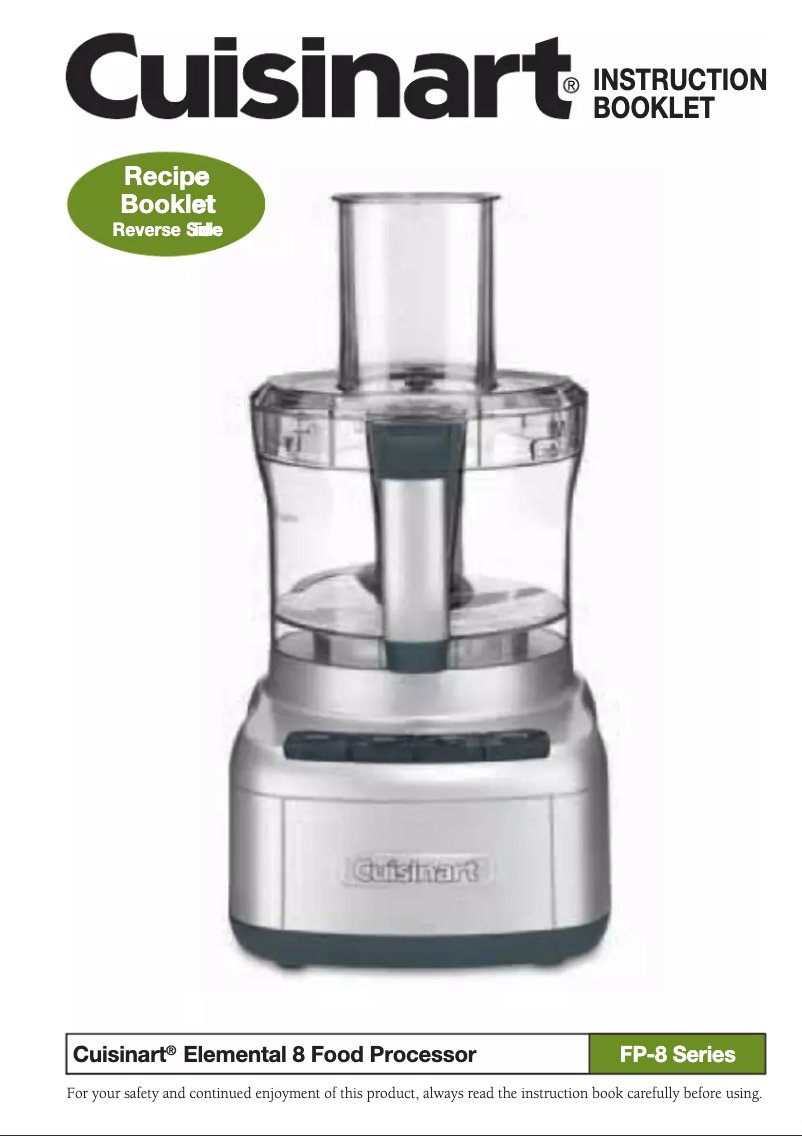 Page 1 of the manual Instructions / Assembly Cuisinart Elemental 8