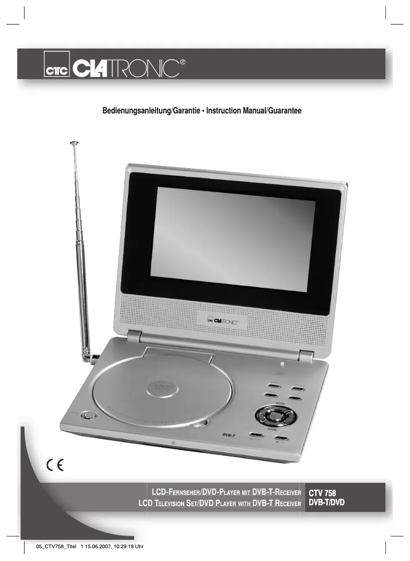 First page image of the manual for CTV 758