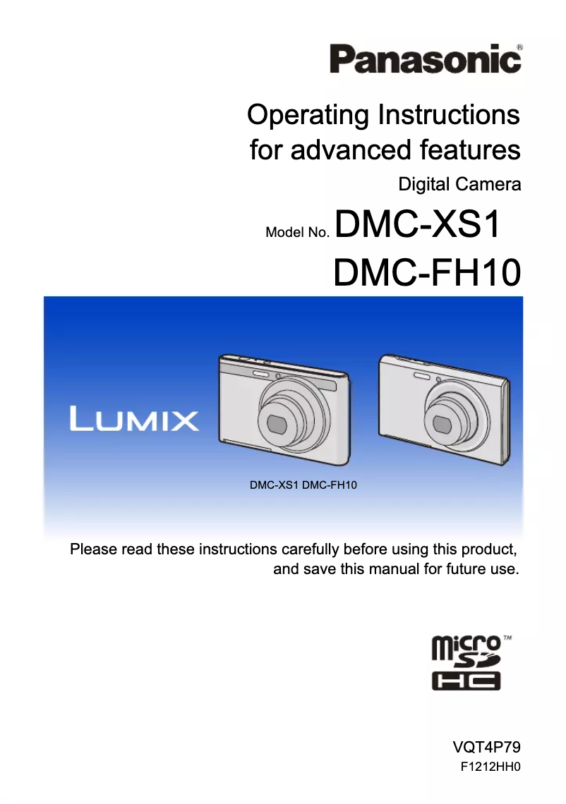 Page 1 of the manual User Manual Panasonic Lumix DMC-FH10