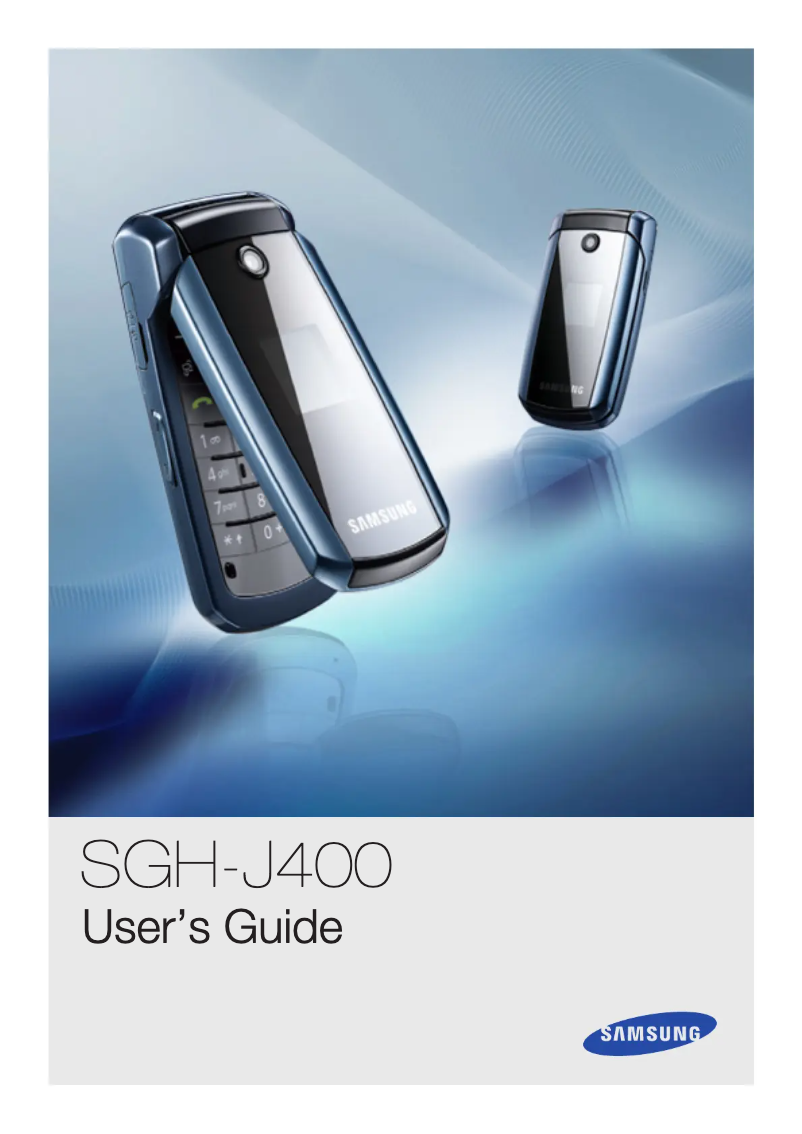 First page image of the manual for SGH-J400