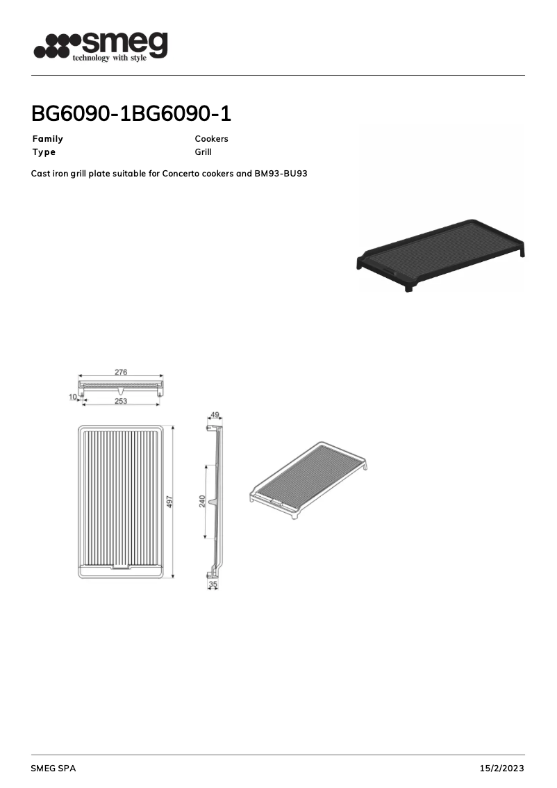 First page image of the manual for BG6090-1