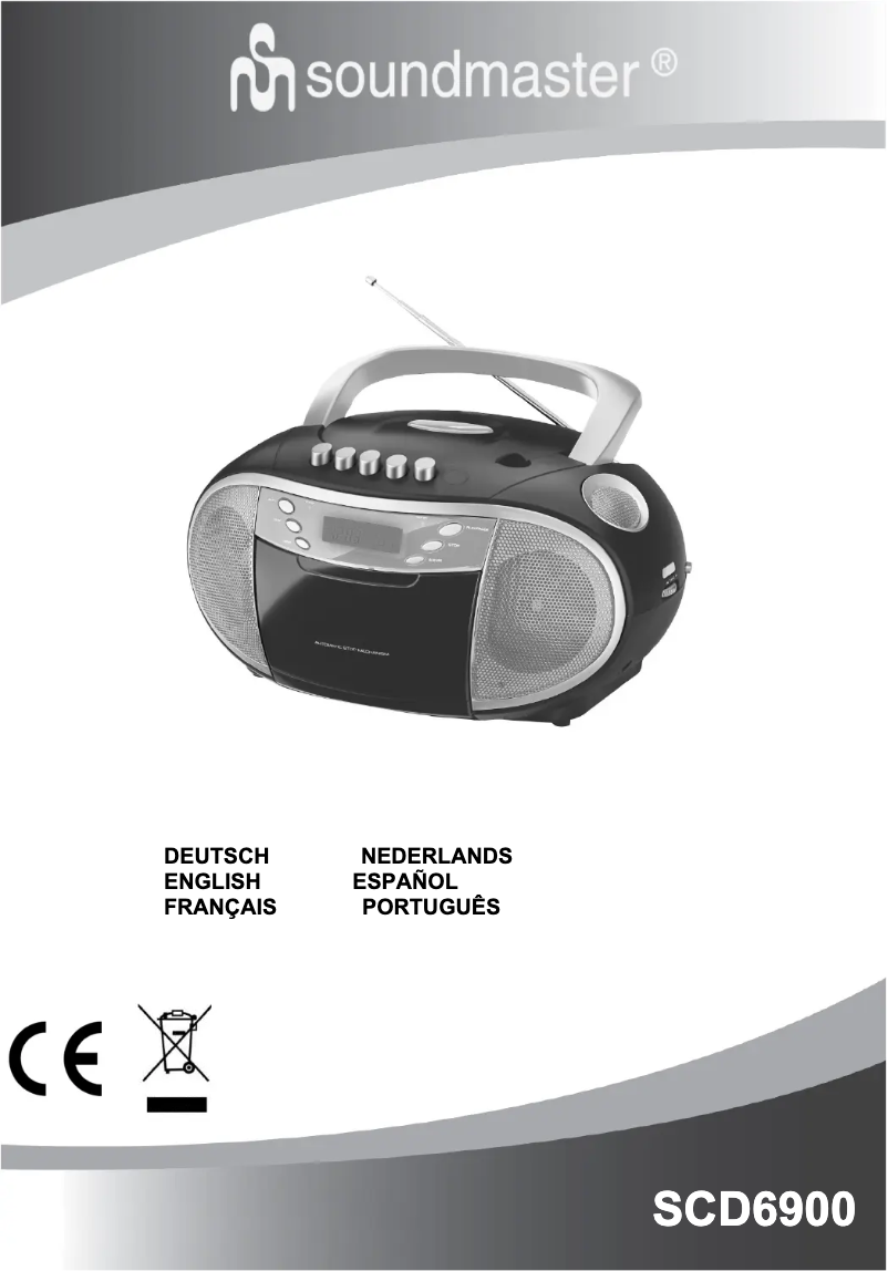 Page 1 of the manual User Manual Soundmaster SCD6900