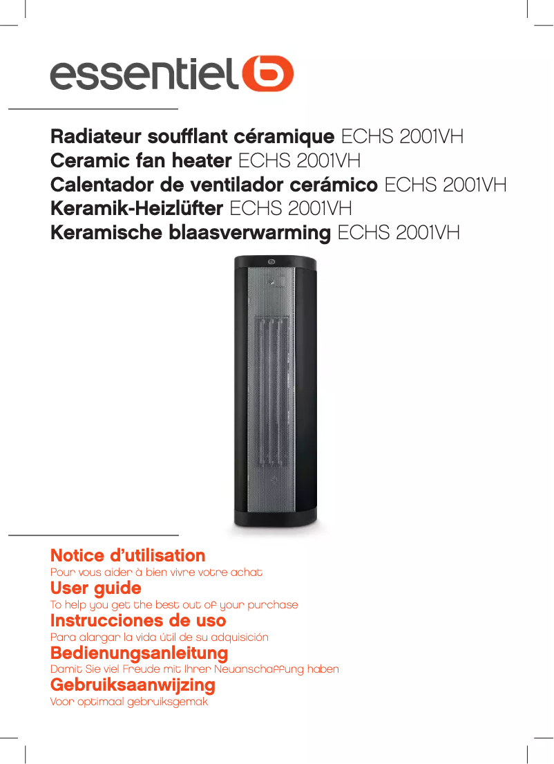 First page image of the manual for ECHS 2001VH